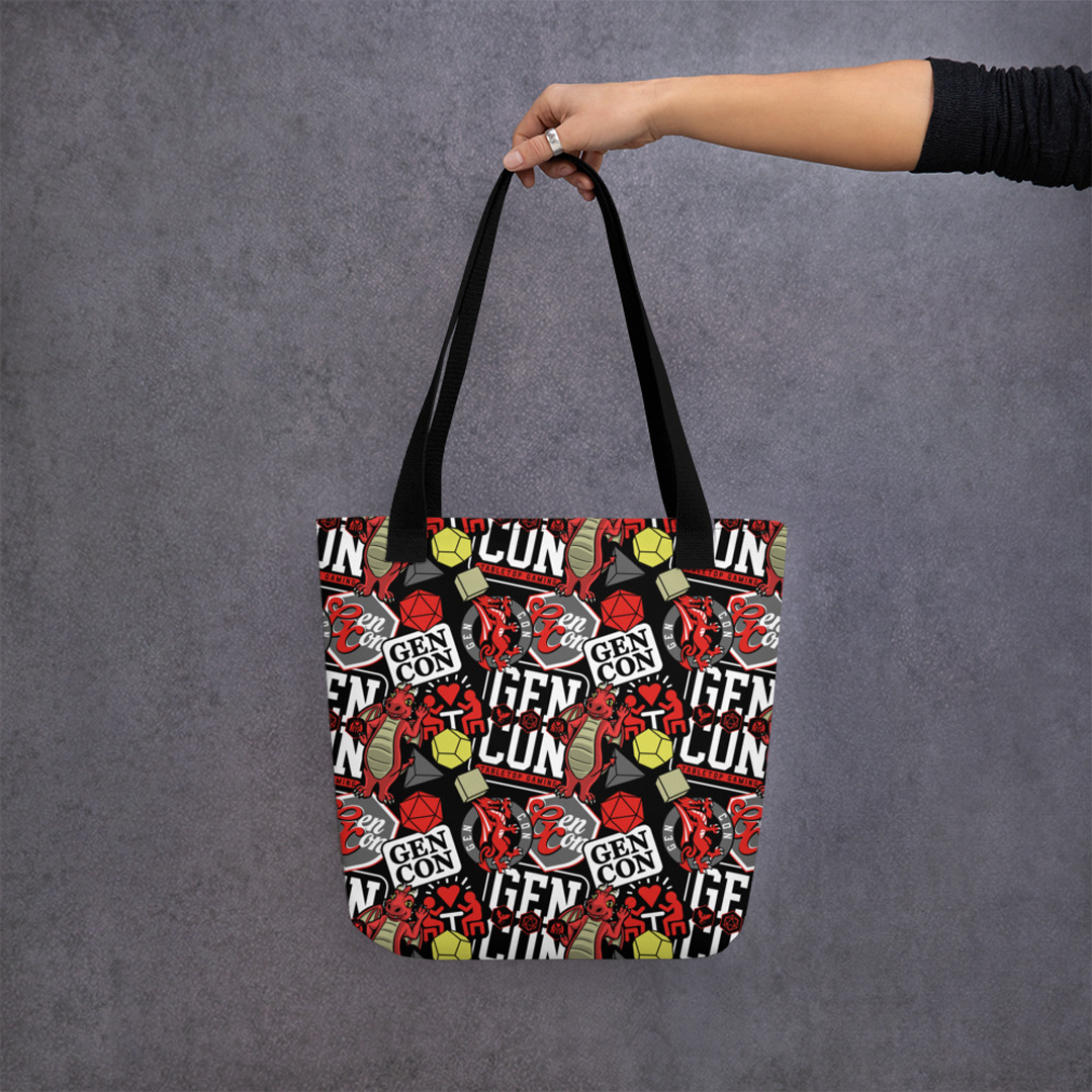 Gen Con Sticker Pattern Tote Bag | Rollacrit