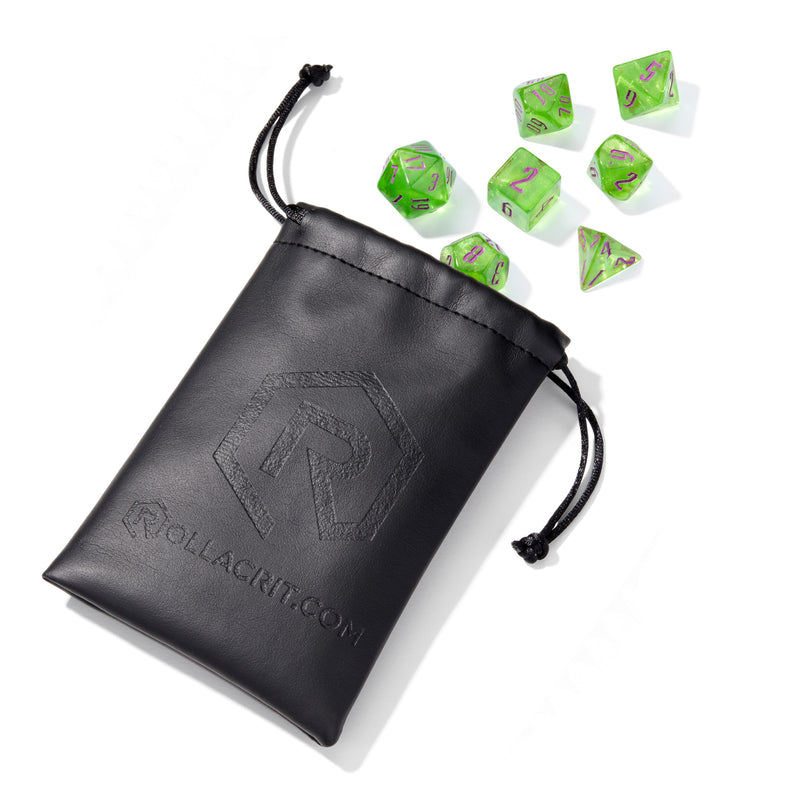 Magical Boarding School Green Acrylic 7pc Dice Set | Rollacrit