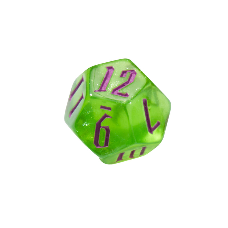 Magical Boarding School Green Acrylic 7pc Dice Set | Rollacrit