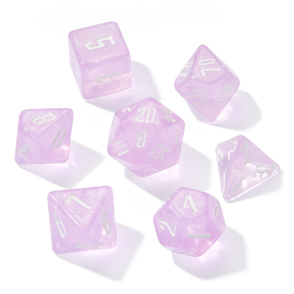 Magical Boarding School Pink Acrylic 7pc Dice Set | Rollacrit