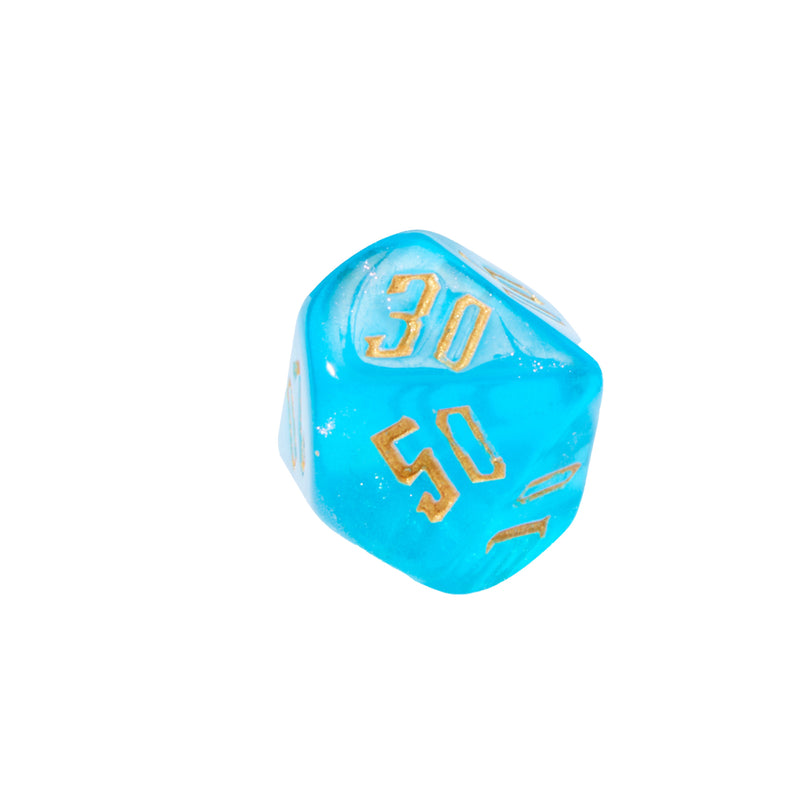 Magical Boarding School Sky Blue Acrylic 7pc Dice Set | Rollacrit