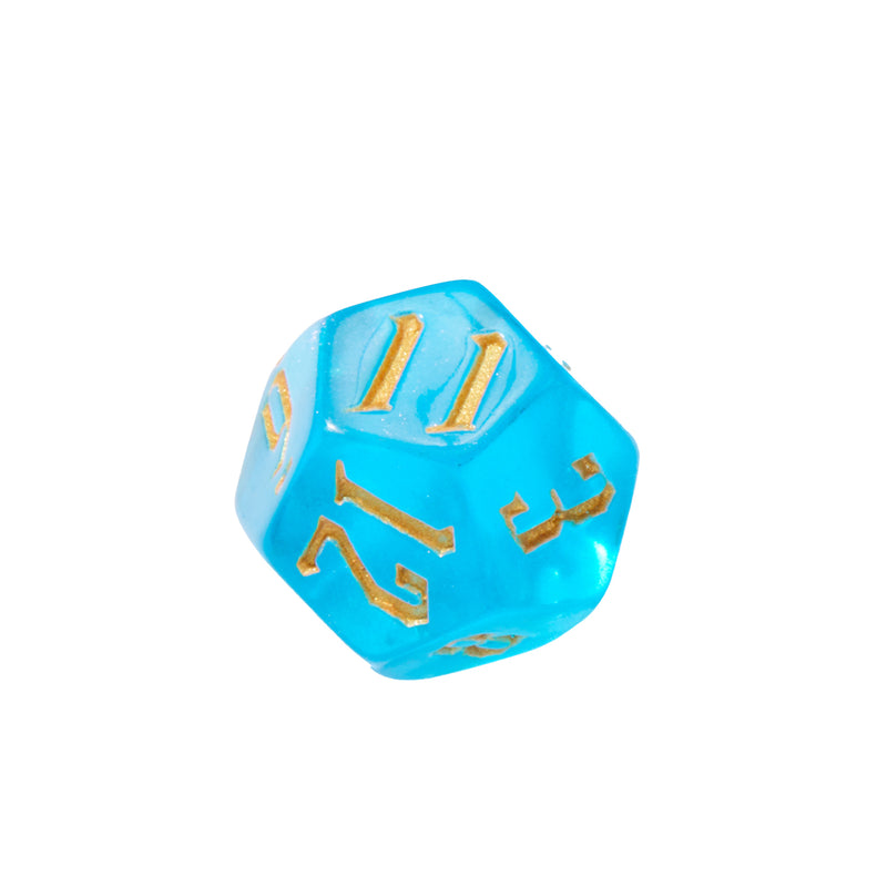 Magical Boarding School Sky Blue Acrylic 7pc Dice Set | Rollacrit