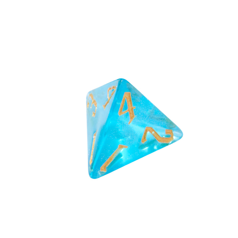 Magical Boarding School Sky Blue Acrylic 7pc Dice Set | Rollacrit