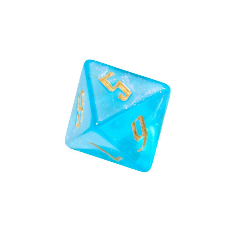 Magical Boarding School Sky Blue Acrylic 7pc Dice Set | Rollacrit