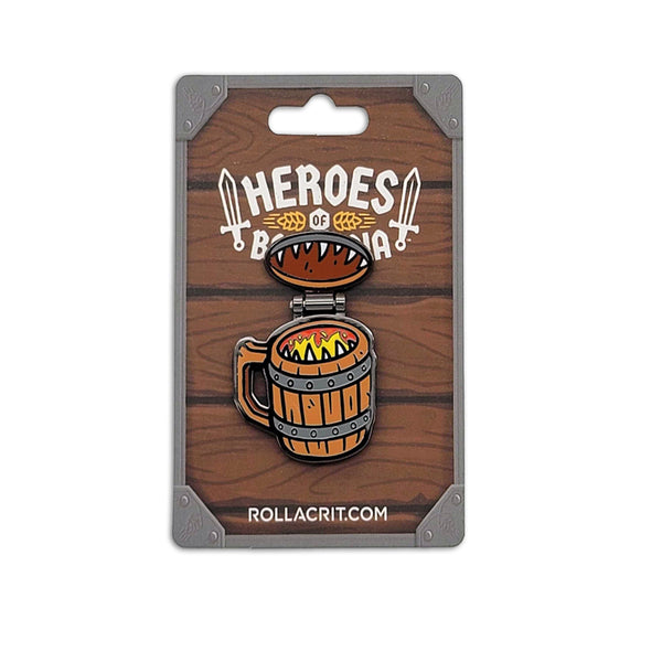 Heroes of Barcadia Fire-Breathing Flagon Pin | Rollacrit