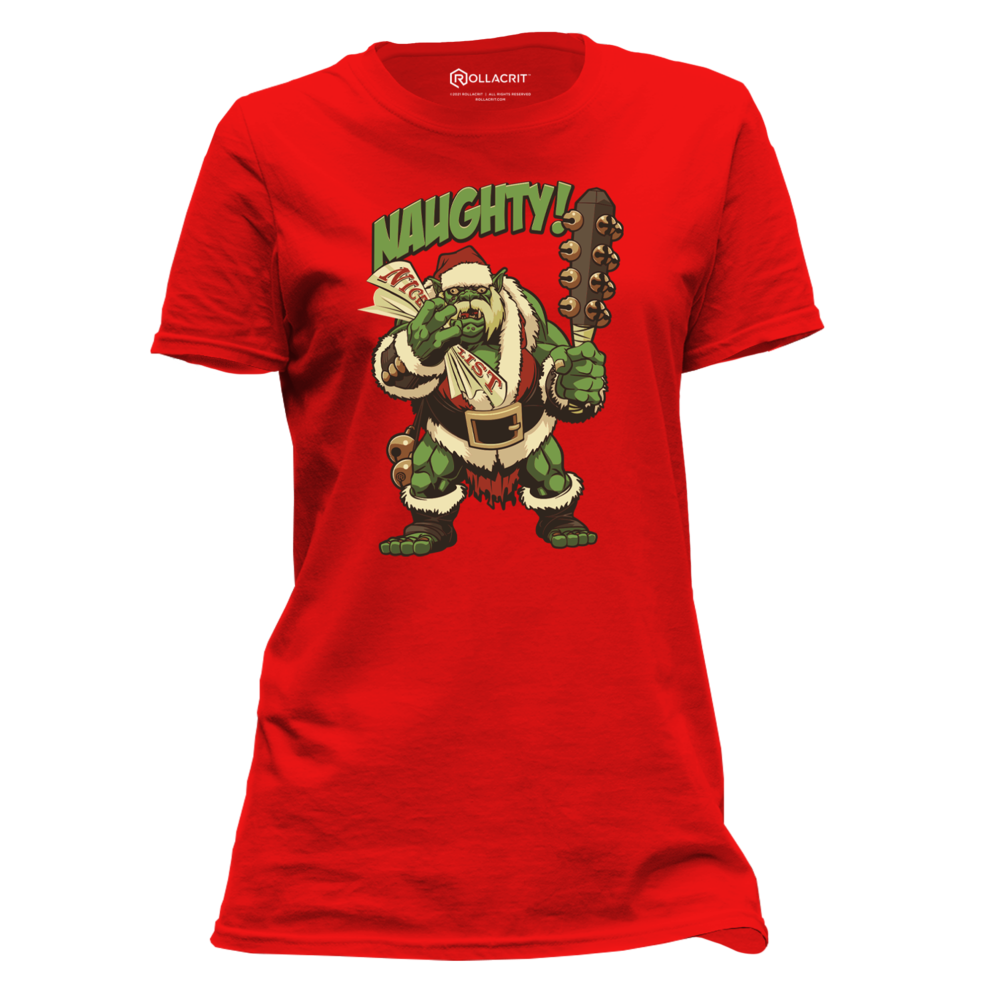 Holiday Naughty Ogre Femme T-Shirt | Rollacrit