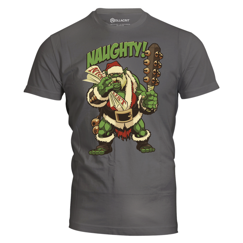 Holiday Naughty Ogre Slim Fit T-Shirt | Rollacrit