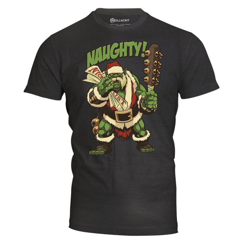 Holiday Naughty Ogre Slim Fit T-Shirt | Rollacrit
