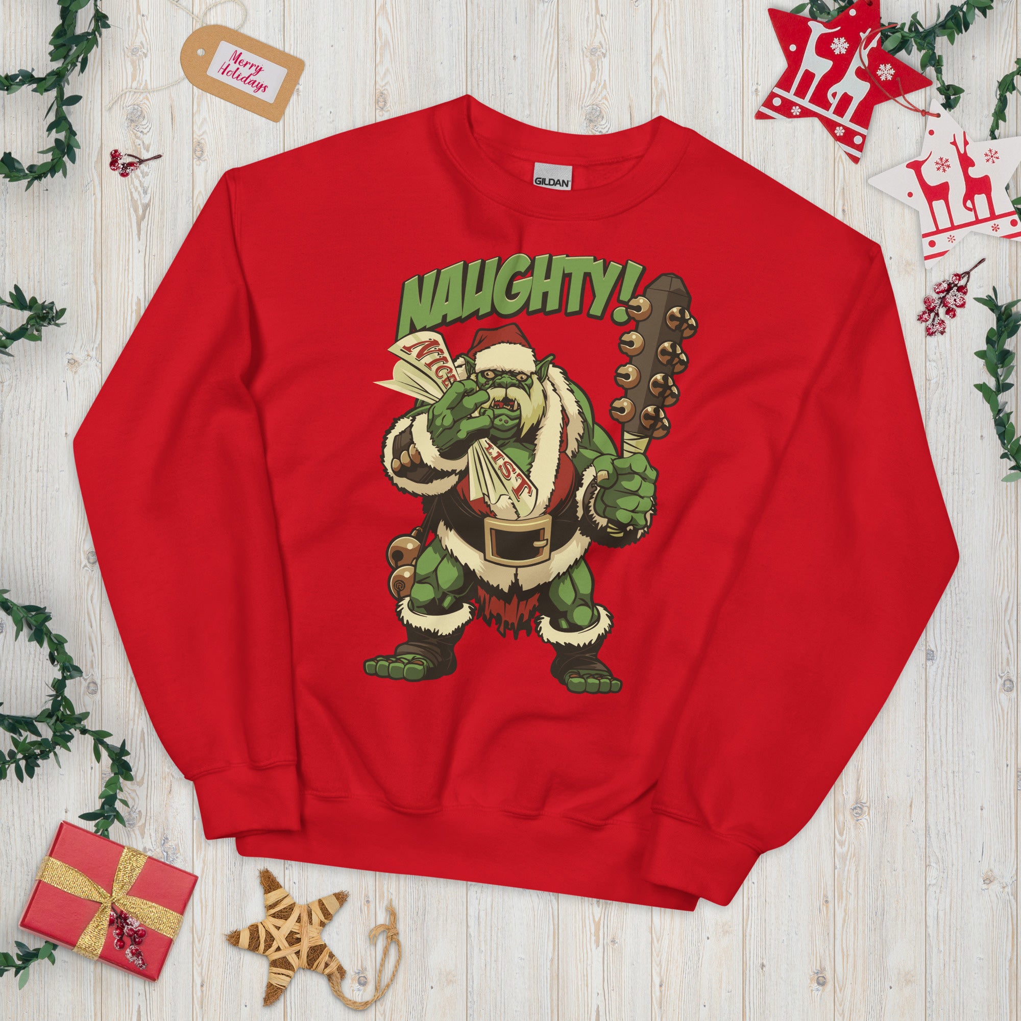 Holiday Naughty Ogre Sweatshirt | Rollacrit