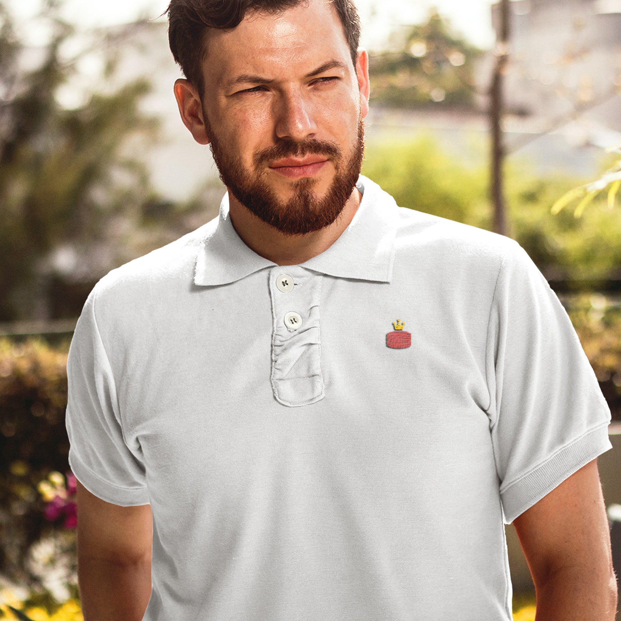 King Me Embroidered Polo | Rollacrit