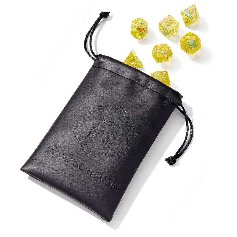 Fresh Leaves Fragment Filled Resin 7pc Dice Set | Rollacrit