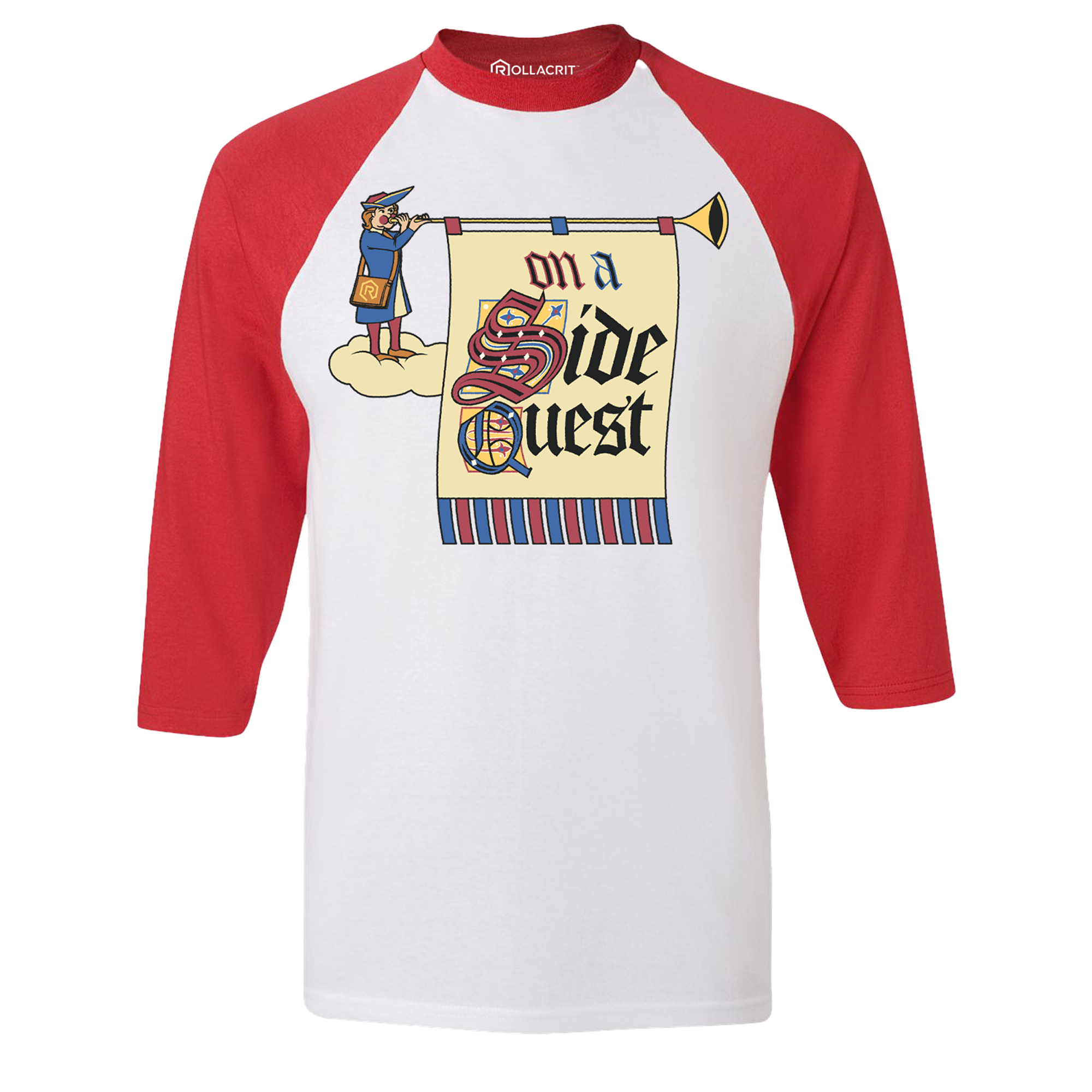 On a Side Quest 3/4 Sleeve Raglan Shirt | Rollacrit