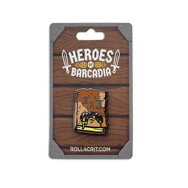 Heroes of Barcadia Liquornomicon Pin | Rollacrit