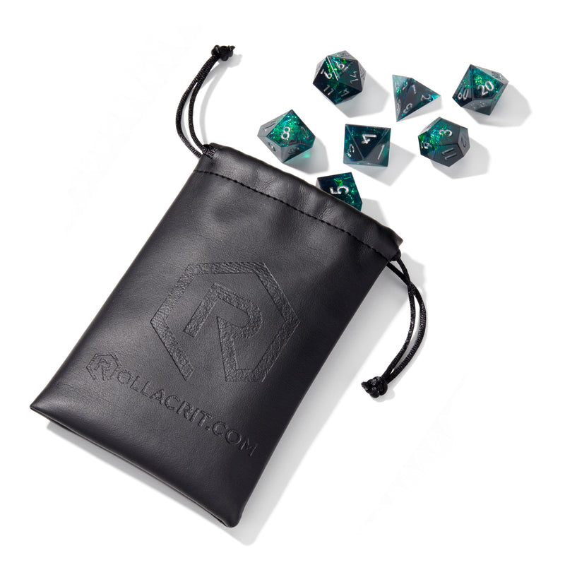 Elder Gods Crackle Sharp Edge Resin 7pc Dice Set | Rollacrit