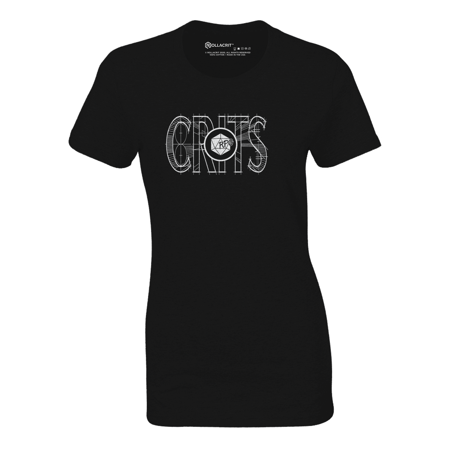 RPG Crits Fitted T-Shirt | Rollacrit