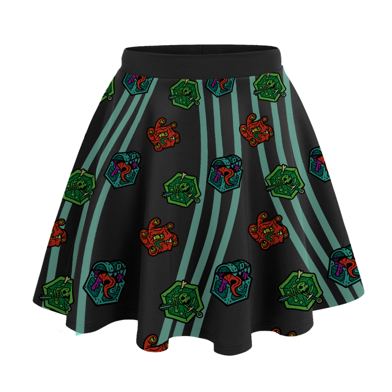 Monsters Wave Skater Skirt | Rollacrit