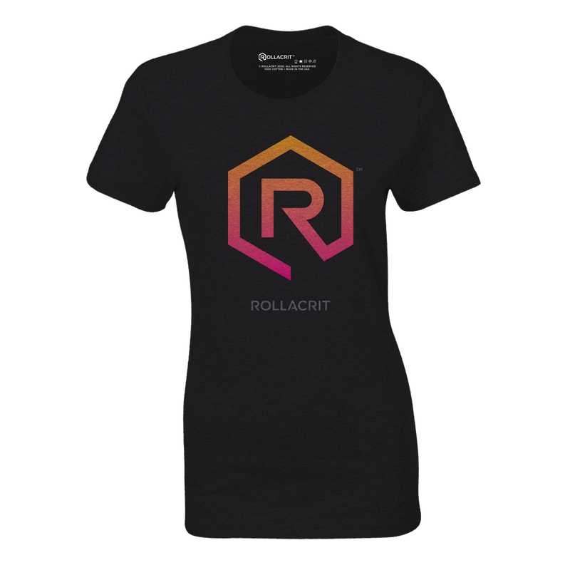 Sunset Orange 1e Rollacrit Fitted T-shirt | Rollacrit