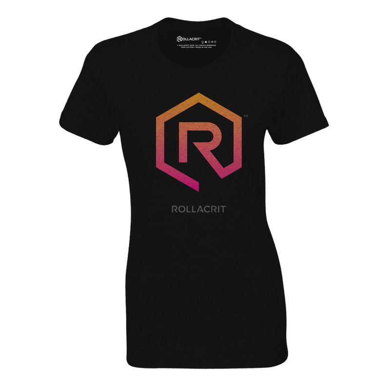 Sunset Orange 1e Rollacrit Fitted T-shirt | Rollacrit