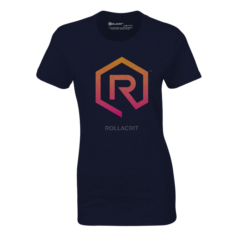 Sunset Orange 1e Rollacrit Fitted T-shirt | Rollacrit