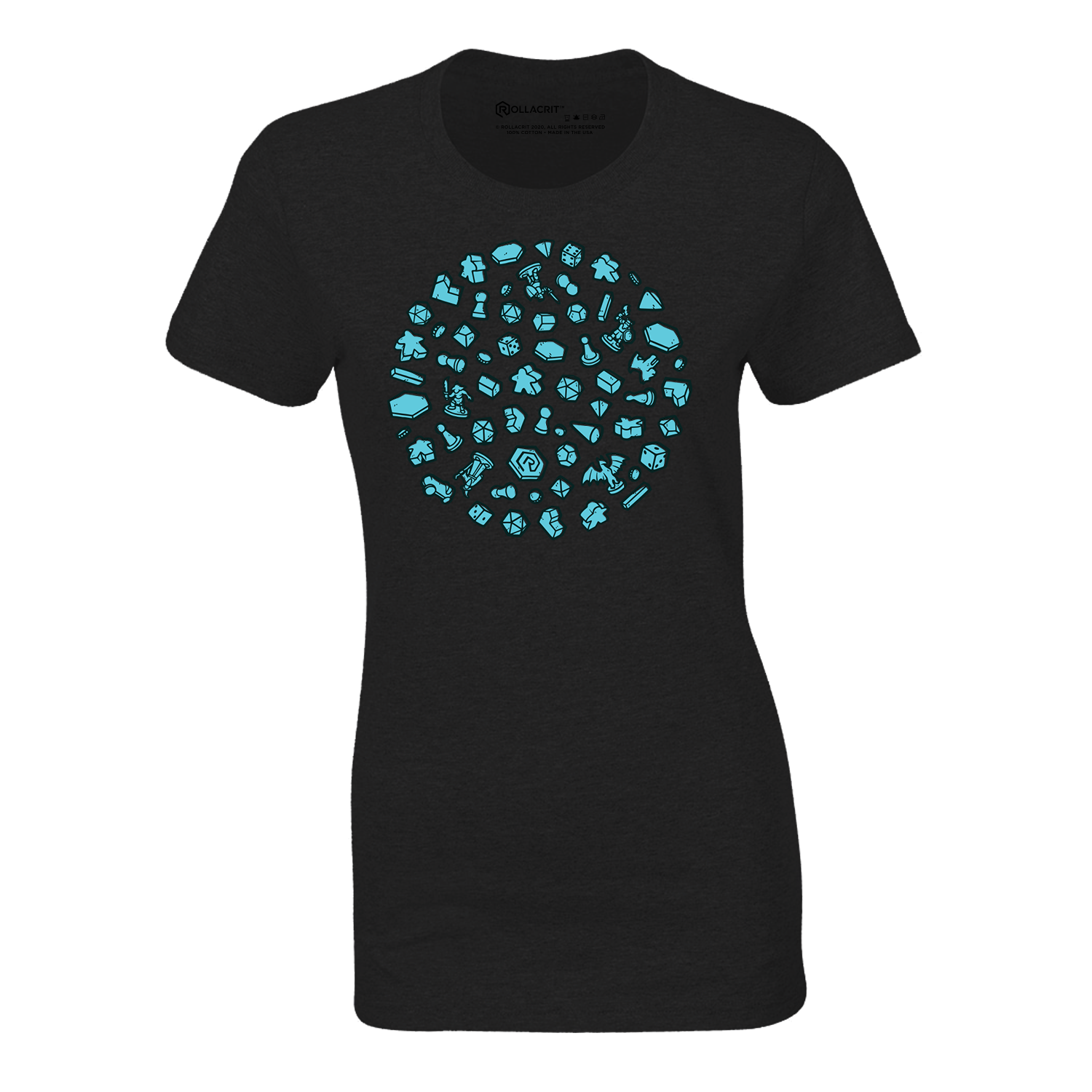 Circle of Crit Fitted T-shirt | Rollacrit