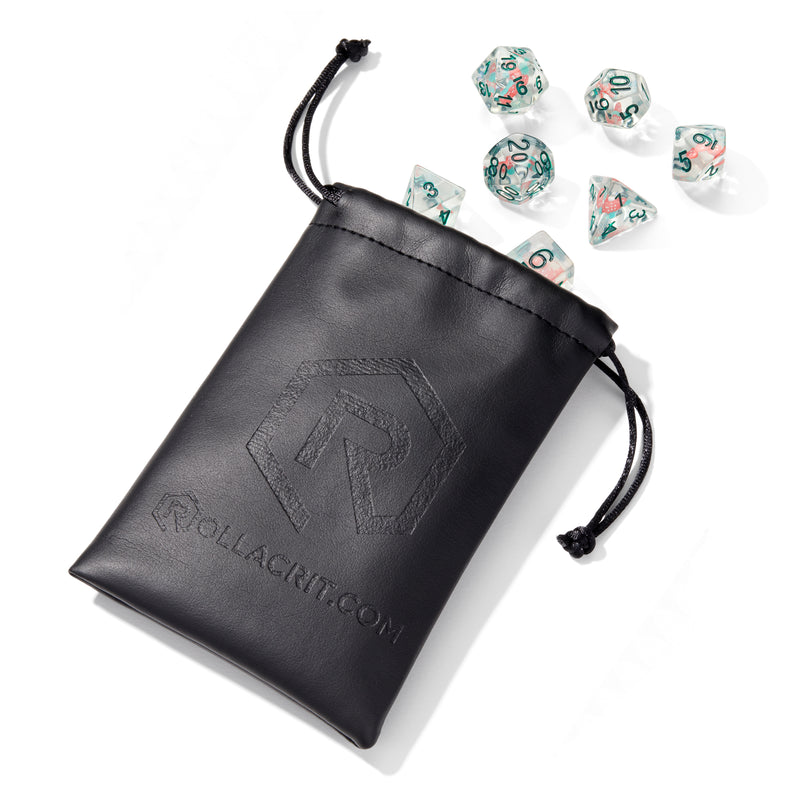 Fresh Strawberry Fragment Filled Resin 7pc Dice Set | Rollacrit