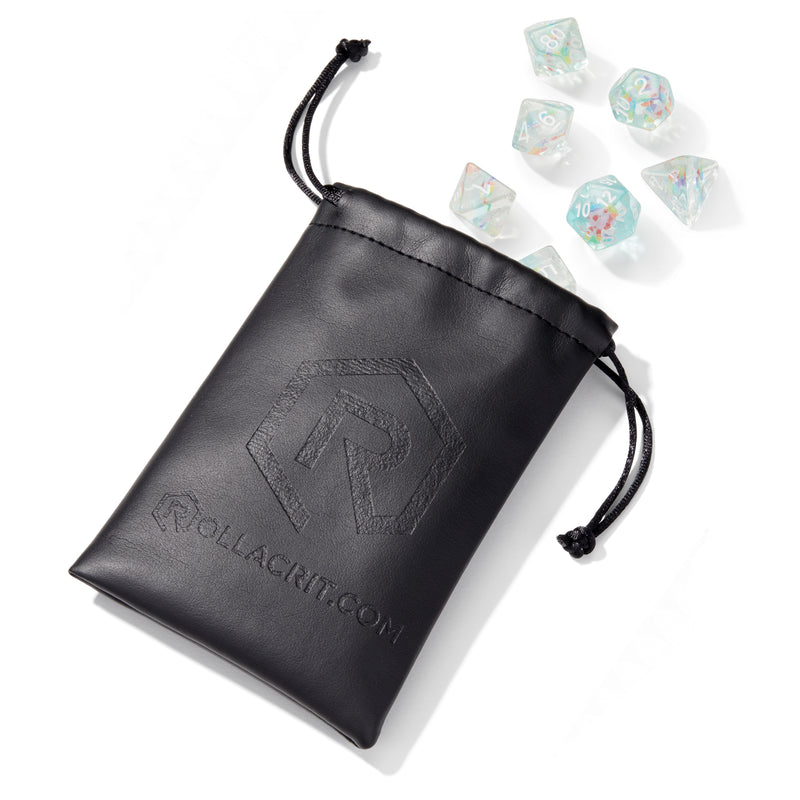 Clear Color Wheel Fragment Filled Resin 7pc Dice Set | Rollacrit