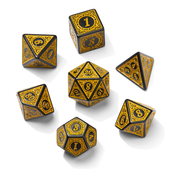 Renaissance Acrylic Yellow 7pc Dice Set | Rollacrit