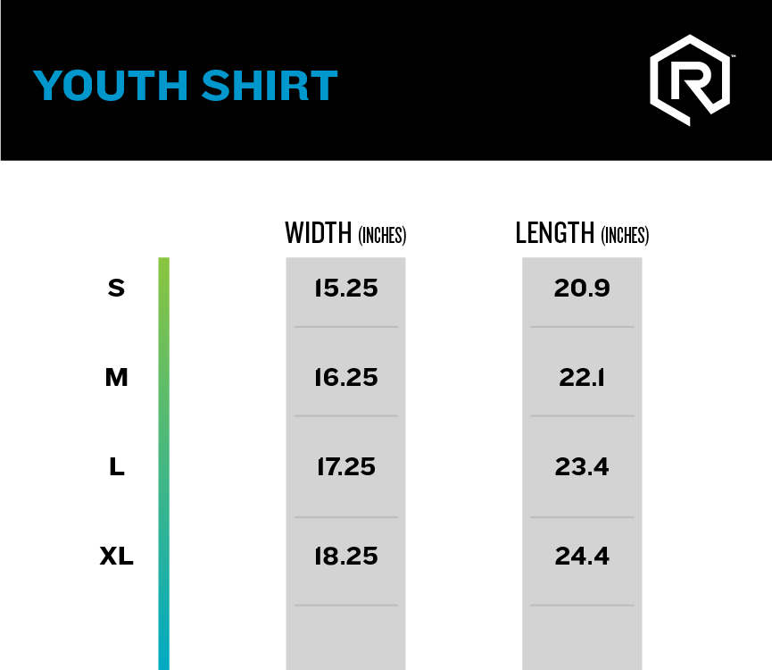 Youth T-Shirt Size Chart | Rollacrit