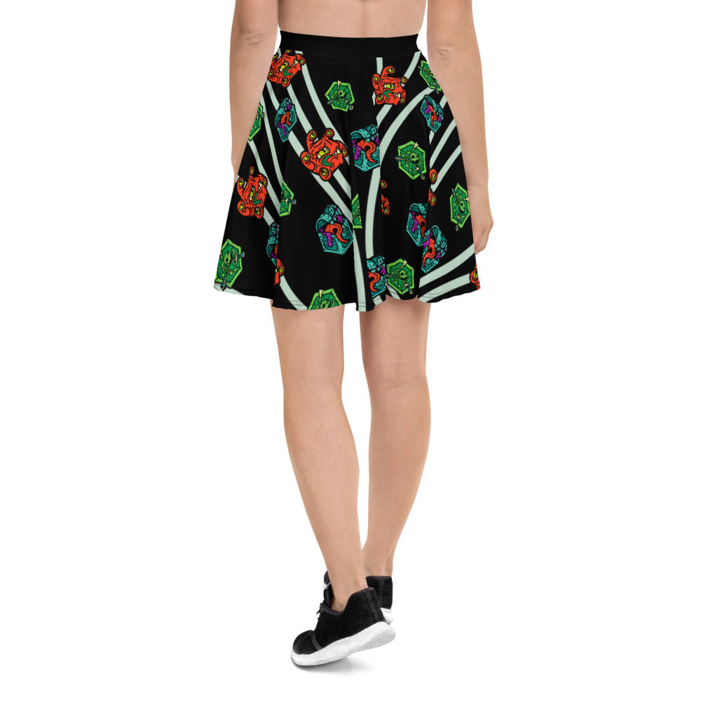 Monsters Wave Skater Skirt | Rollacrit