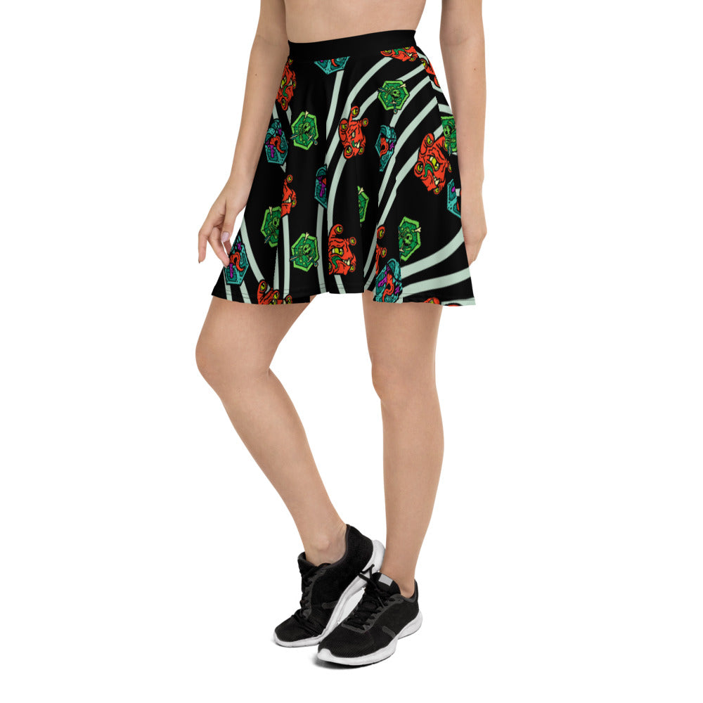 Monsters Wave Skater Skirt | Rollacrit