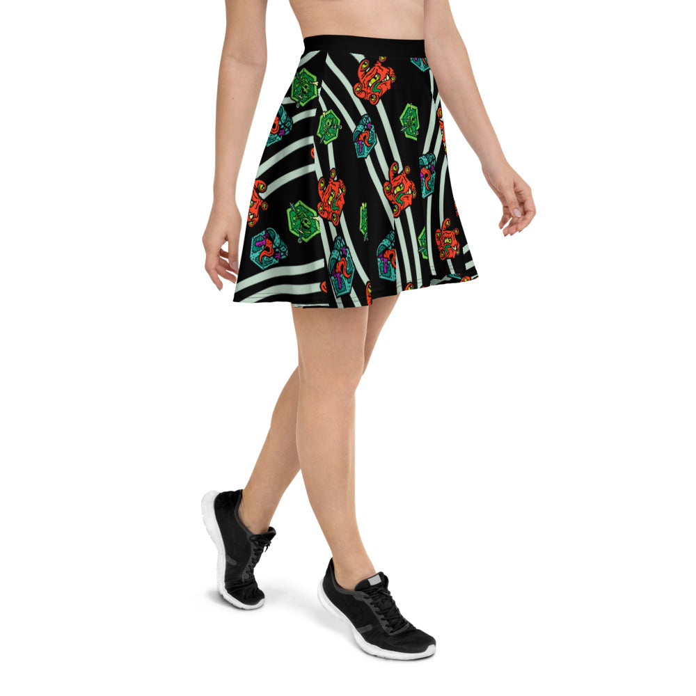 Monsters Wave Skater Skirt | Rollacrit