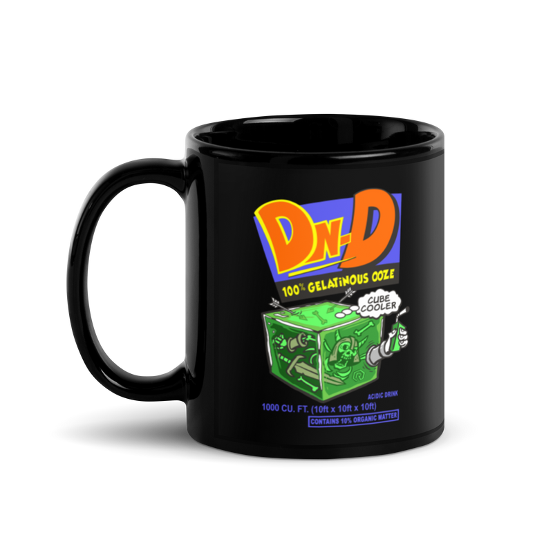 Gelatinous Cubic Cooler Black Glossy Mug | Rollacrit