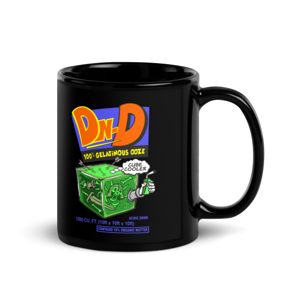 Gelatinous Cubic Cooler Black Glossy Mug | Rollacrit