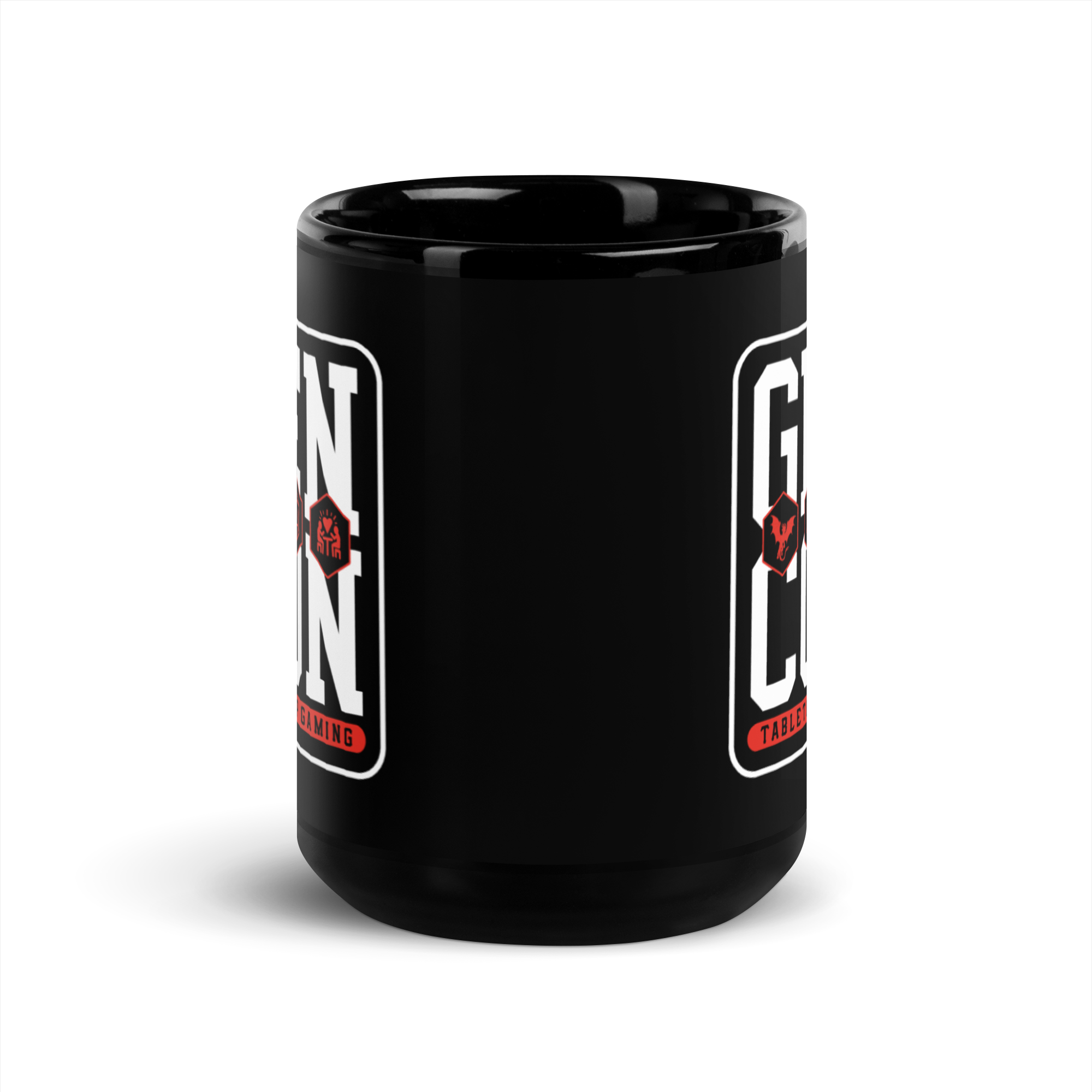 Gen Con Icons Black Glossy Mug | Rollacrit