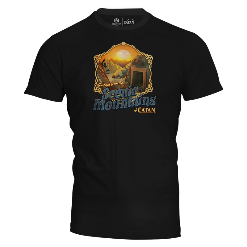 Greetings from Catan: Scenic Mountains T-Shirt | Rollacrit