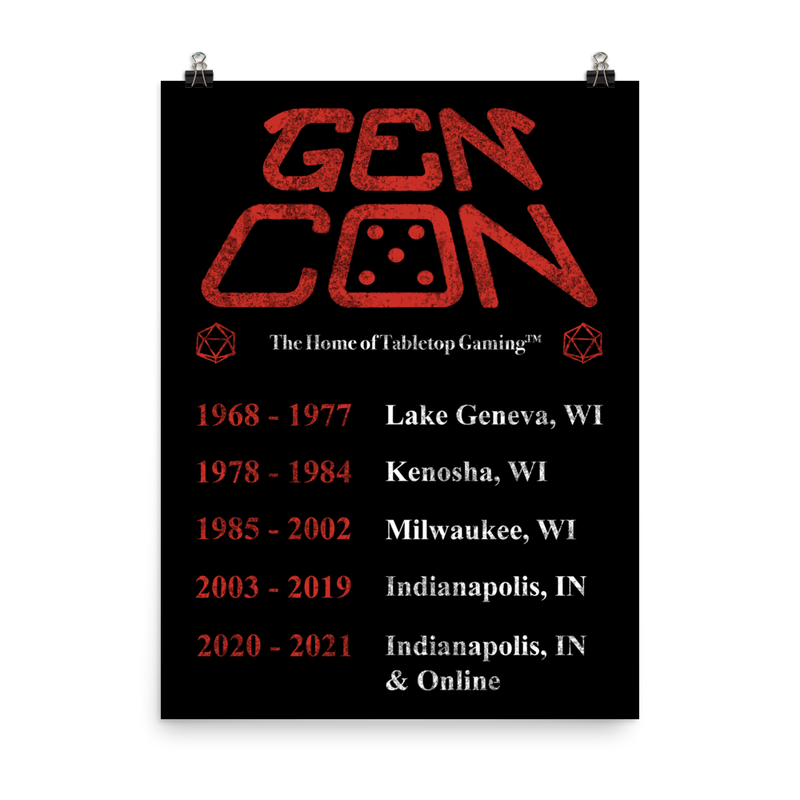 2021 Gen Con Tour Poster | Rollacrit