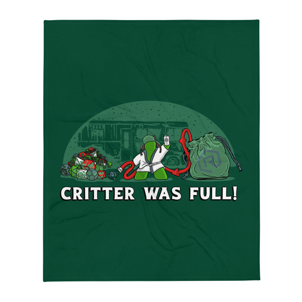 Critter Was Full Throw Blanket | Rollacrit