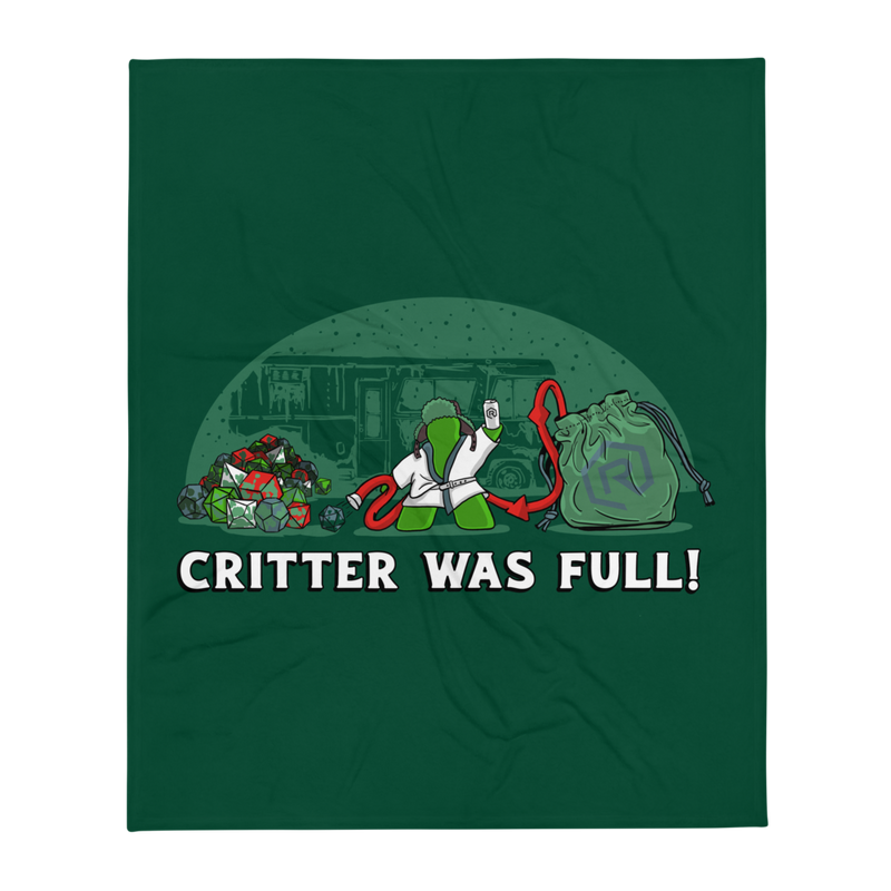 Critter Was Full Throw Blanket | Rollacrit