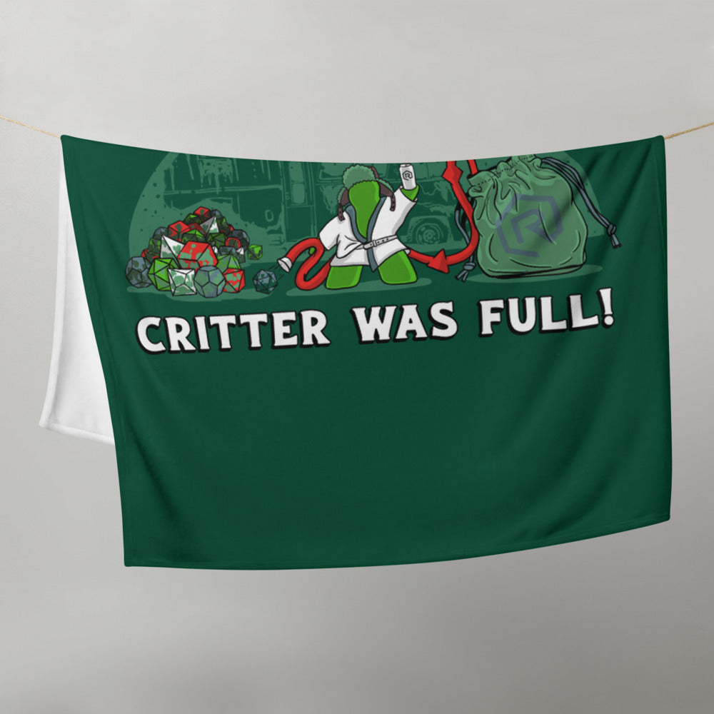 Critter Was Full Throw Blanket | Rollacrit