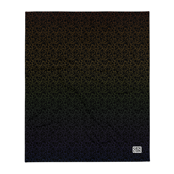 Gen Con Rainbow Dice Pattern Blanket | Rollacrit