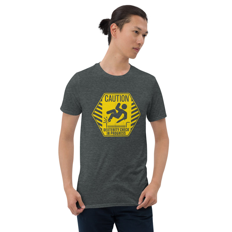 Caution Dexterity Check T-Shirt | Rollacrit