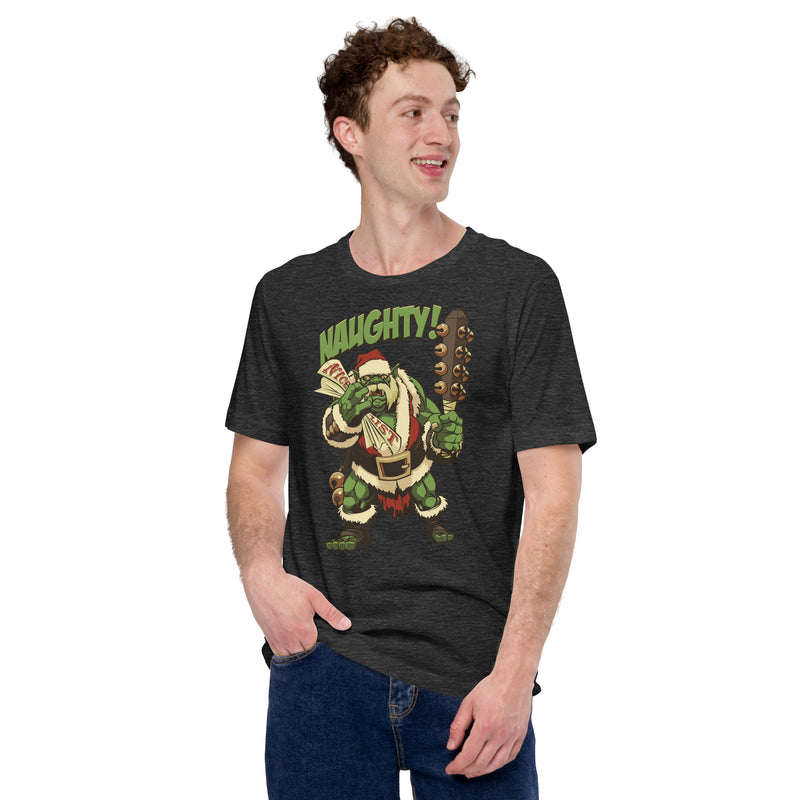 Holiday Naughty Ogre Slim Fit T-Shirt | Rollacrit