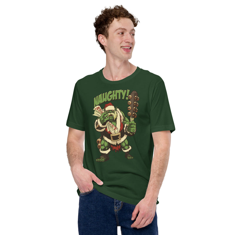 Holiday Naughty Ogre Slim Fit T-Shirt | Rollacrit