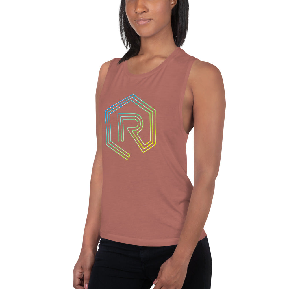 Neon Sign Rollacrit Logo Muscle Tank | Rollacrit