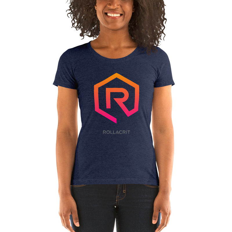 Sunset Orange 1e Rollacrit Fitted T-shirt | Rollacrit