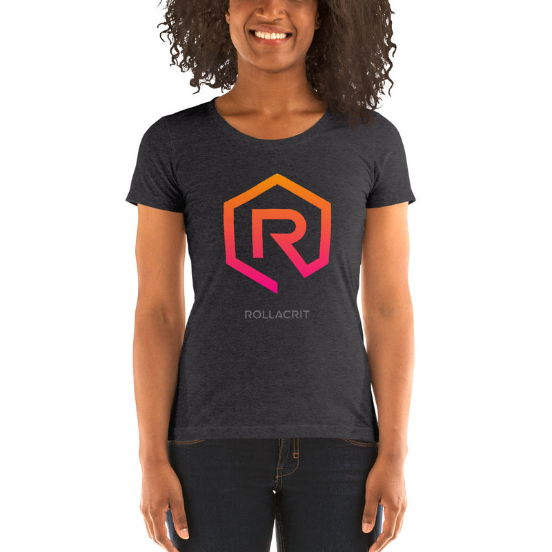 Sunset Orange 1e Rollacrit Fitted T-shirt | Rollacrit
