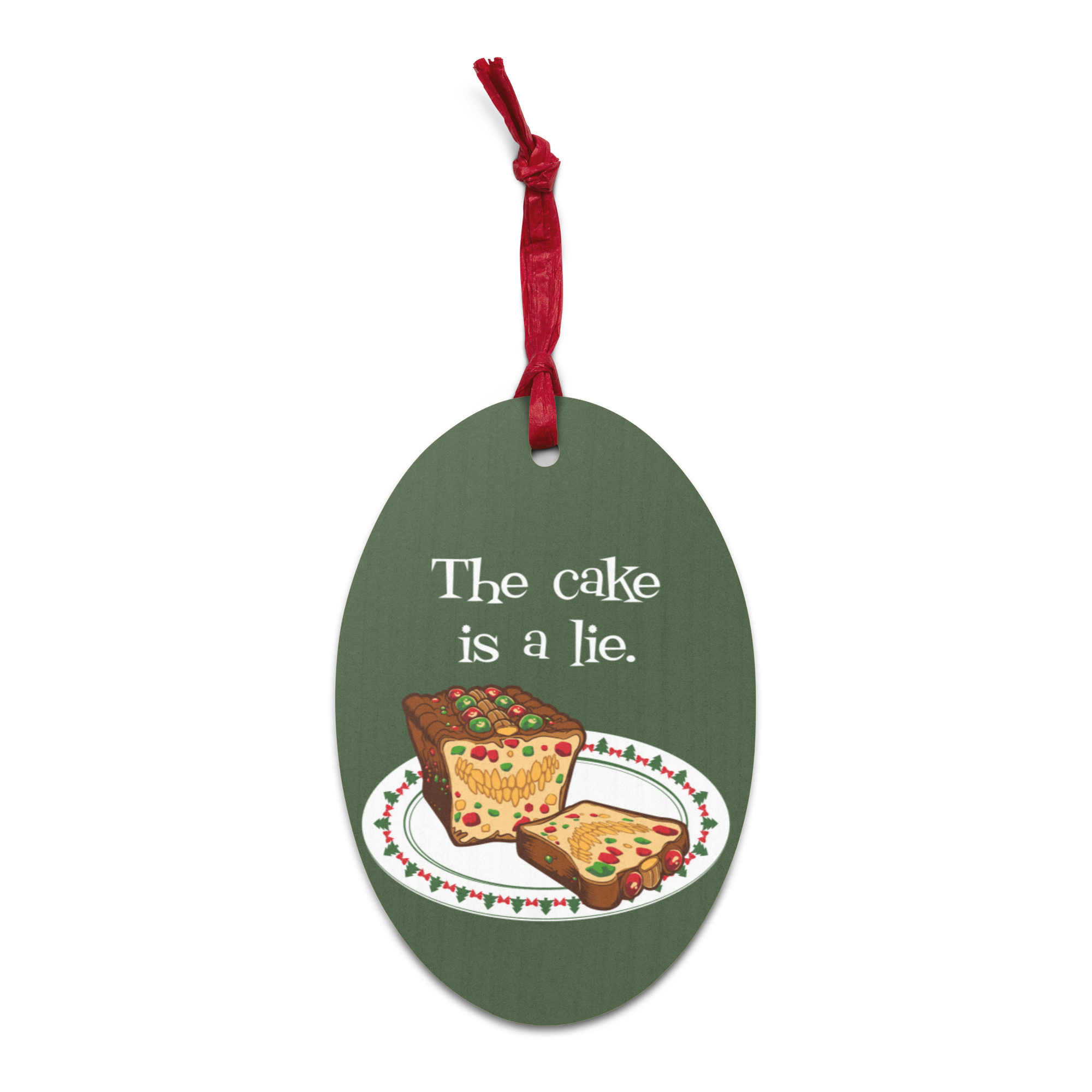 Mimic Fruitcake Wooden Ornament Magnet | Rollacrit