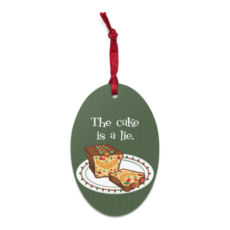 Mimic Fruitcake Wooden Ornament Magnet | Rollacrit